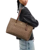Coach Station Tote Bag In Signature Canvas Tan Brown