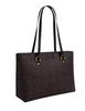 Coach Station Tote Bag In Signature Canvas Walnut Black