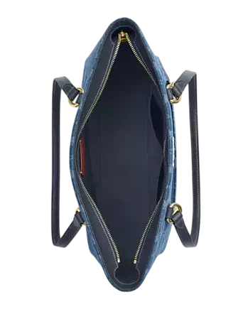 Coach Station Tote Bag In Signature Denim Indigo