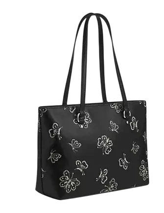 Coach Station Tote Bag With Butterfly Print