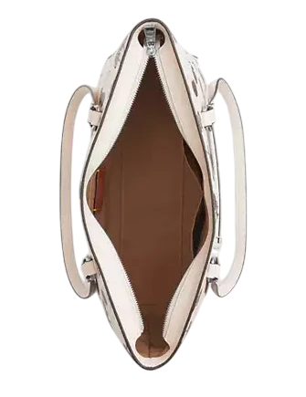 Coach Station Tote Bag With Cherry Print Chalk