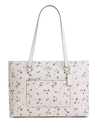 Coach Station Tote Bag With Star Print Chalk