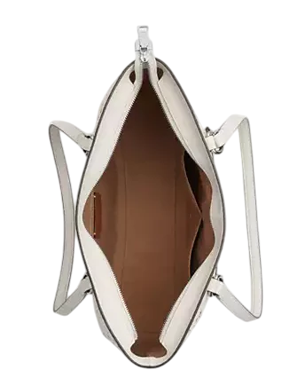 Coach Station Tote Bag With Star Print Chalk