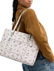 Coach Station Tote Bag With Star Print Chalk