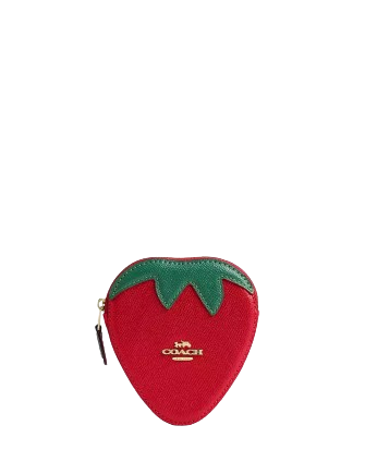 Coach Strawberry Coin Case Bold Red