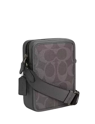 Coach Sullivan Crossbody Bag In Maxi Signature Canvas With Patches Grey