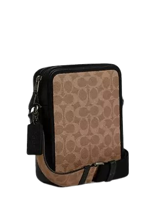 Coach Sullivan Crossbody Bag In Signature Canvas Tan Black