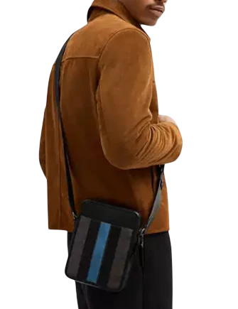 Coach Sullivan Crossbody Bag In Signature Canvas With Varsity Stripe  Blue Multi