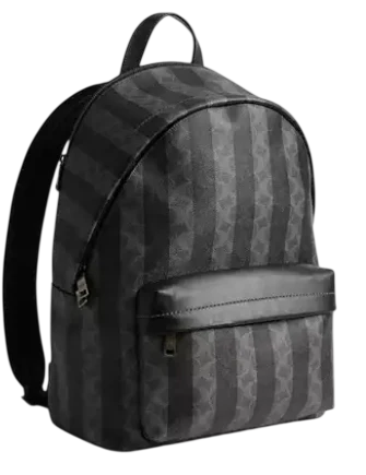 Coach Taylor Backpack In Signature Canvas With Stripes Black Grey