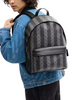 Coach Taylor Backpack In Signature Canvas With Stripes Black Grey