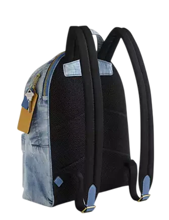 Coach Taylor Small Backpack In Loved Denim Light Indigo