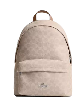 Coach Taylor Small Backpack In Signature Canvas Sand Taupe