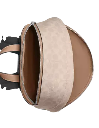 Coach Taylor Small Backpack In Signature Canvas Sand Taupe
