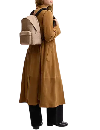 Coach Taylor Small Backpack In Signature Canvas Tan Brown