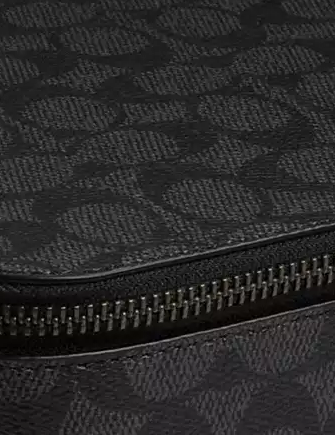 Coach Tech Organizer In Colorblock Signature Canvas Charcoal Denim