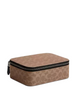 Coach Tech Organizer In Colorblock Signature Canvas Khaki Black