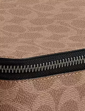 Coach Tech Organizer In Colorblock Signature Canvas Khaki Black