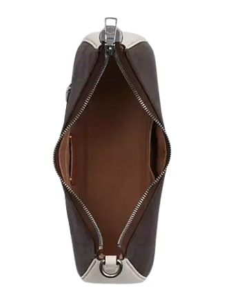 Coach Teri Hobo In Signature Canvas With Coach Graphic Walnut Chalk