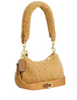 Coach Teri Mini Crossbody Bag In Shearling Dark Natural Honey Brown