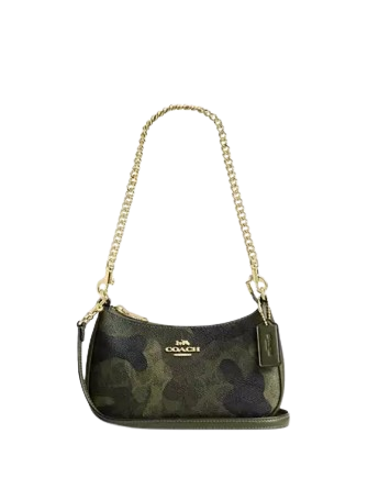 Coach Teri Mini Crossbody Bag In Signature Camo Print Dark Cypress Multi