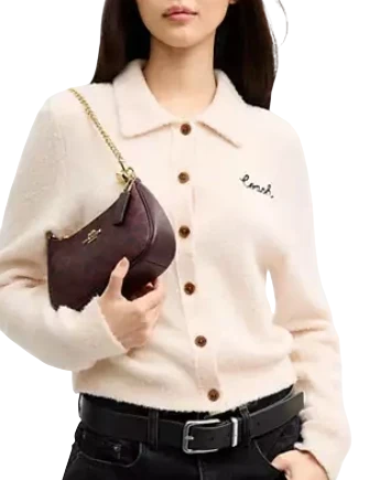 Coach Teri Mini Crossbody Bag In Signature Canvas Black Currant 