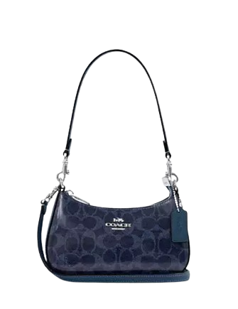 Coach Teri Mini Crossbody Bag In Signature Canvas Dark Denim