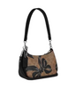 Coach Teri Mini Crossbody Bag In Signature Canvas With Bow Print  Tan Black 