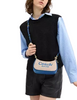 Coach Teri Mini Crossbody Bag In Signature Canvas With Coach Graphic Sand Pacific Bright Mineral