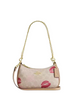 Coach Teri Mini Crossbody Bag In Signature Canvas With Lips Print Sand