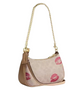 Coach Teri Mini Crossbody Bag In Signature Canvas With Lips Print Sand