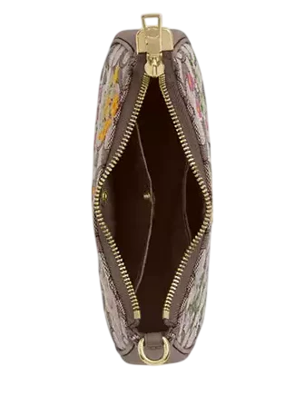 Coach Teri Mini Crossbody Bag In Signature Jacquard With Floral Embroidery Oak