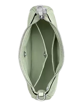 Coach Teri Mini Crossbody Bag In Signature Leather With Heart Charm Pale Green