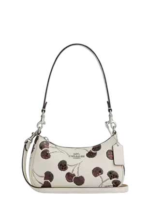 Coach Teri Mini Crossbody Bag With Cherry Print Chalk