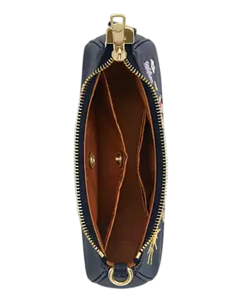 Coach Teri Mini Crossbody Bag With Embroidery Dark Denim 