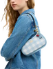 Coach Teri Mini Crossbody Bag With Gingham Print And Charm Blue