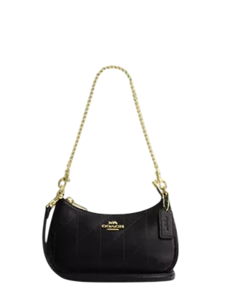 Coach Teri Mini Crossbody Bag With Quilting Black