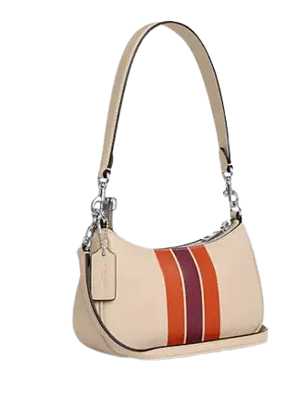 Coach Teri Mini Crossbody Bag With Stripe Ivory