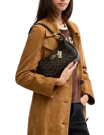 Coach Teri Shoulder Bag In Loved Signature Canvas With Charms Brown