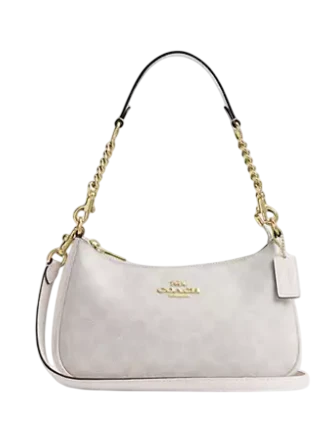 Coach Teri Shoulder Bag In Signature Canvas Challk
