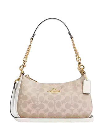 Coach Teri Shoulder Bag In Signature Canvas Sand Chalk