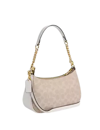 Coach Teri Shoulder Bag In Signature Canvas Sand Chalk
