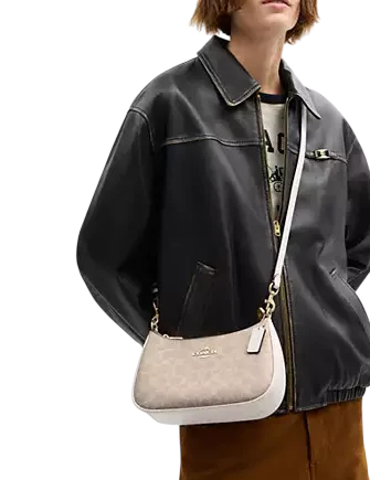 Coach Teri Shoulder Bag In Signature Canvas Sand Chalk