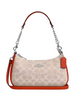 Coach Teri Shoulder Bag In Signature Canvas Sand Deep Orange