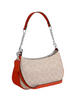 Coach Teri Shoulder Bag In Signature Canvas Sand Deep Orange
