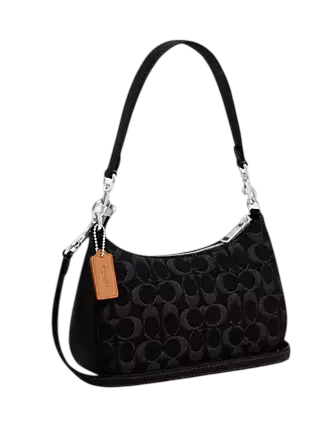 Coach Teri Shoulder Bag In Signature Denim Black