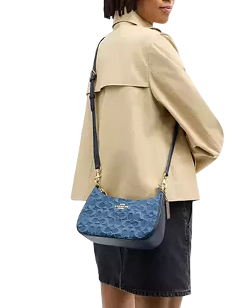 Coach Teri Shoulder Bag In Signature Denim Indigo