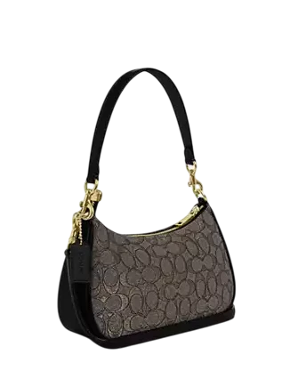 Coach Teri Shoulder Bag In Signature Jacquard Charcoal