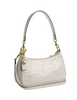 Coach Teri Shoulder Bag In Signature Leather With Heart Charm Chalk