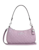 Coach Teri Shoulder Bag In Signature Leather With Heart Charm Light Violet