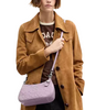 Coach Teri Shoulder Bag In Signature Leather With Heart Charm Light Violet